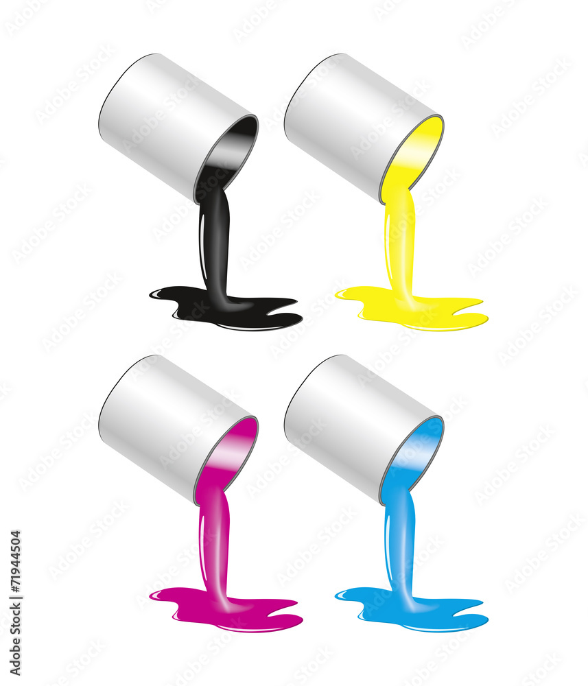 Pots peinture renverse
