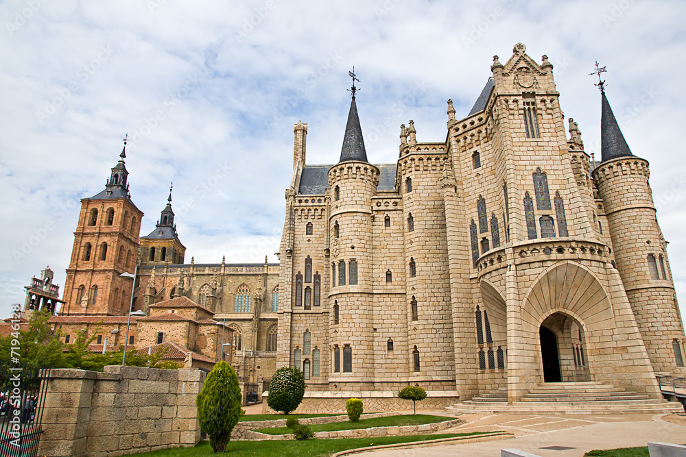 Gaudi palace in Astorga, Leon, Spain