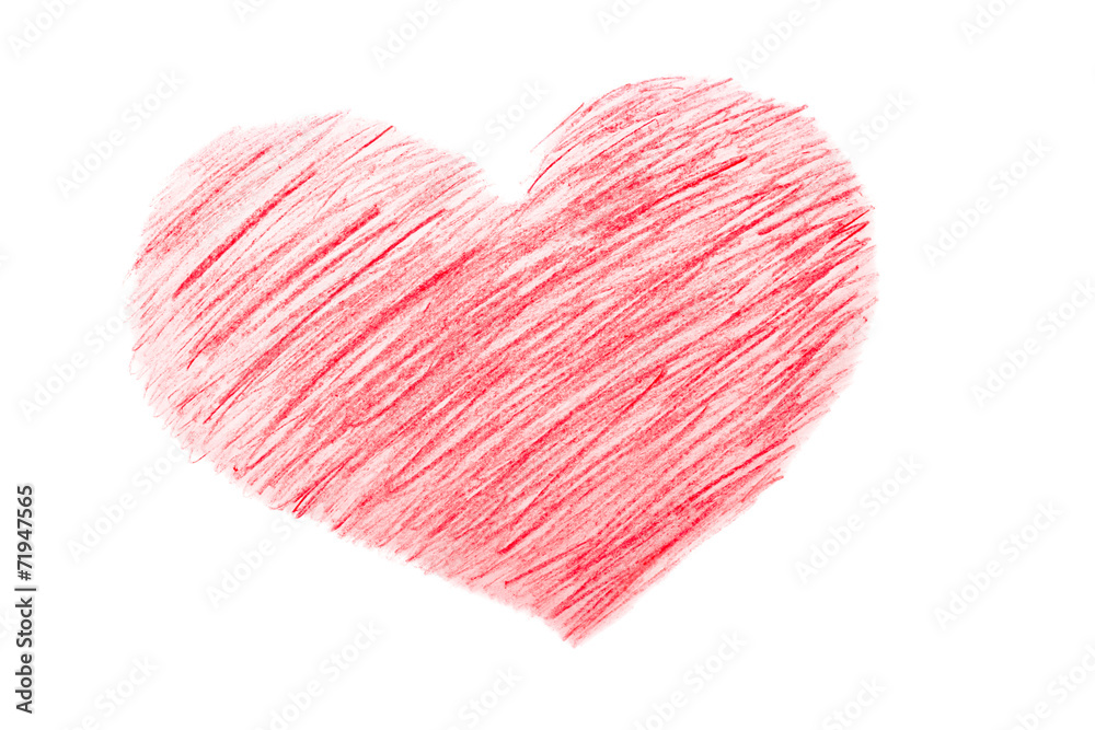 pencil drawn heart