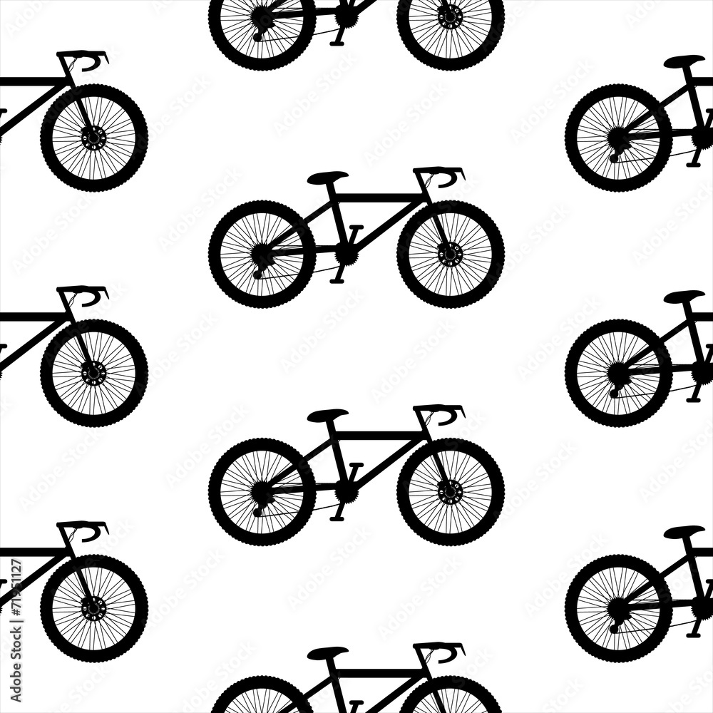 Fototapeta premium Bike symbol seamless pattern
