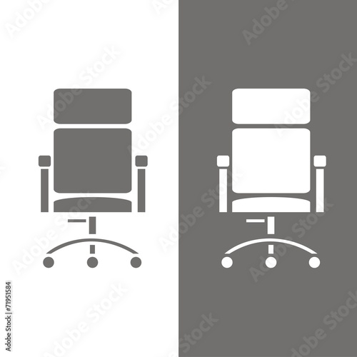 Icono sillón oficina BN