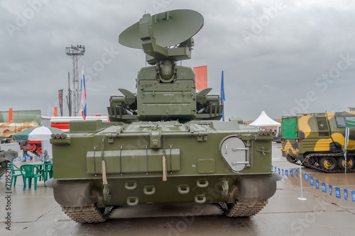 Back of antiaircraft gun missile system Tunguska