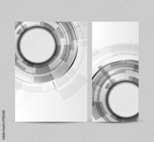 Brochure business abstract technology circles or roll up.