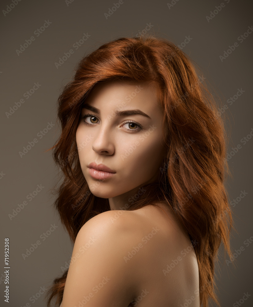 Portrait of a girl with long hair Portrait of a girl with long hair