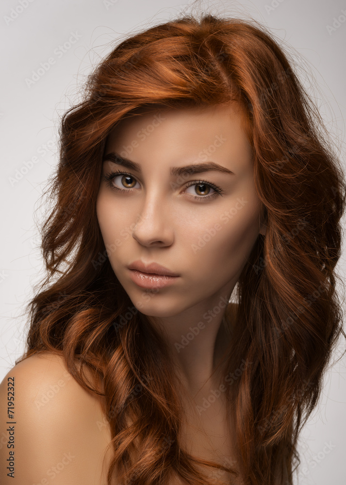 Portrait of a girl with long hair Portrait of a girl with long hair