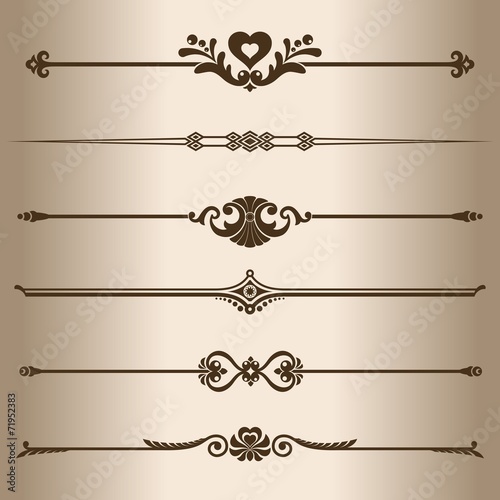 Decorative lines. Design elements - dividing lines.