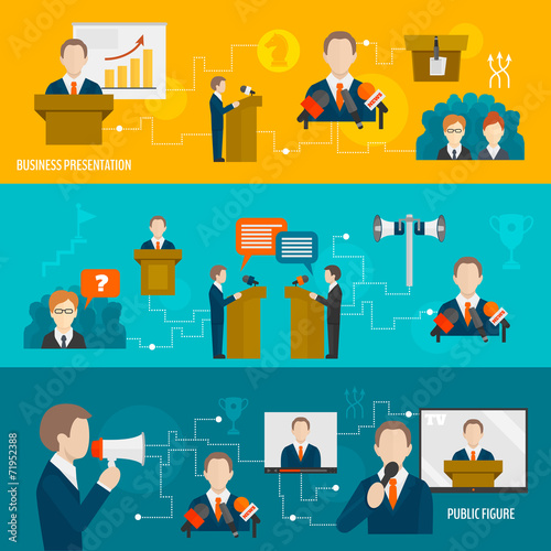 Public speaking banner set