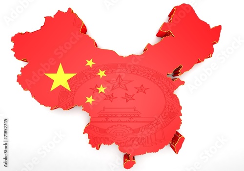 illustratuin map of China