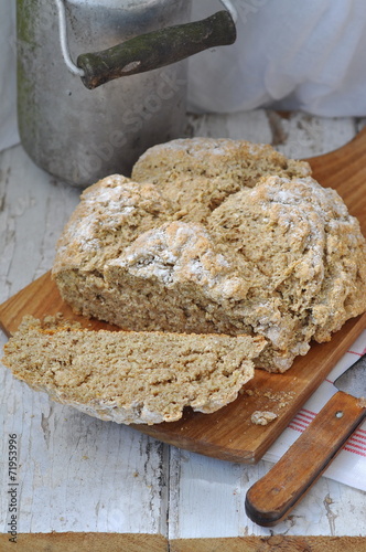 Irish soda bread, selective focus photo