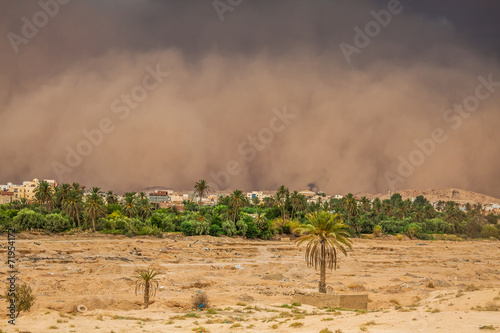 Sandstorm in Gafsa,Tunisia photo