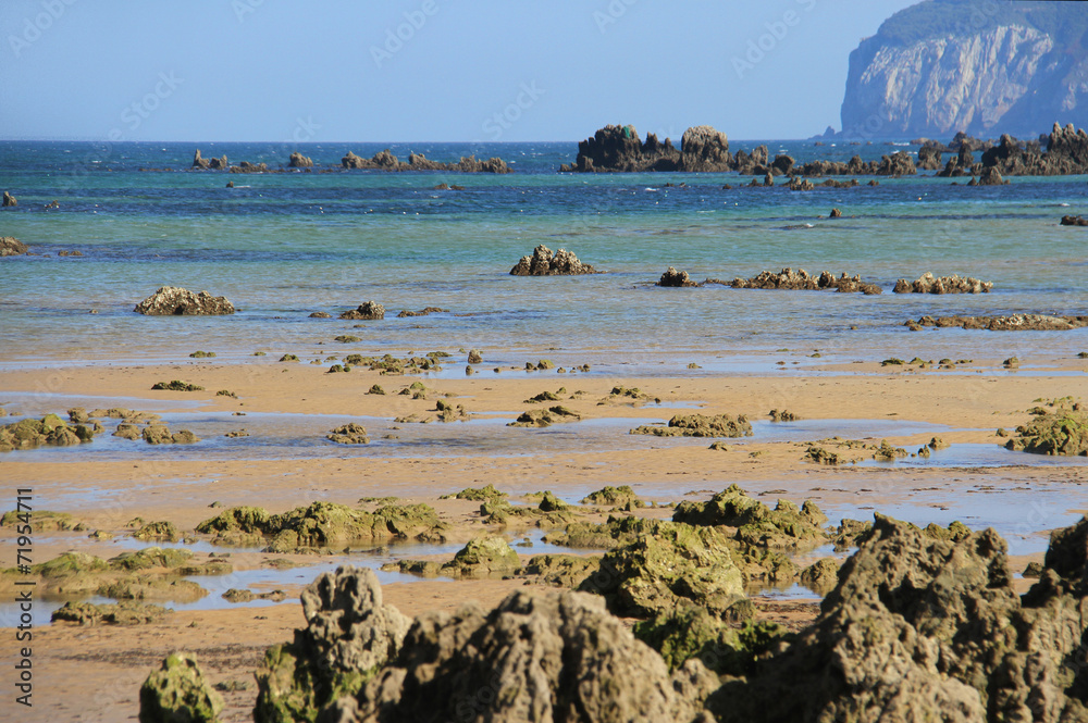 Atlantic shore of Cantabria, Spain, the Bay of Biscay.