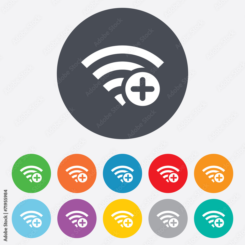 Wifi plus sign. Add Wi-fi symbol. Wireless. Wifi plus sign. Add Wi-fi symbol. Wireless.