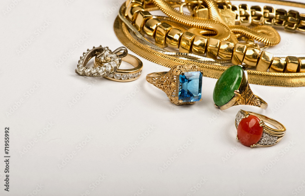 Scrap Gold Jewelry. Stock Photo Adobe Stock