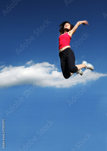 Wallpaper Mural Girl jumping Torontodigital.ca