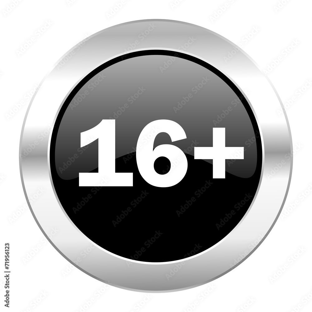 adults black circle glossy chrome icon isolated adults black circle glossy chrome icon isolated