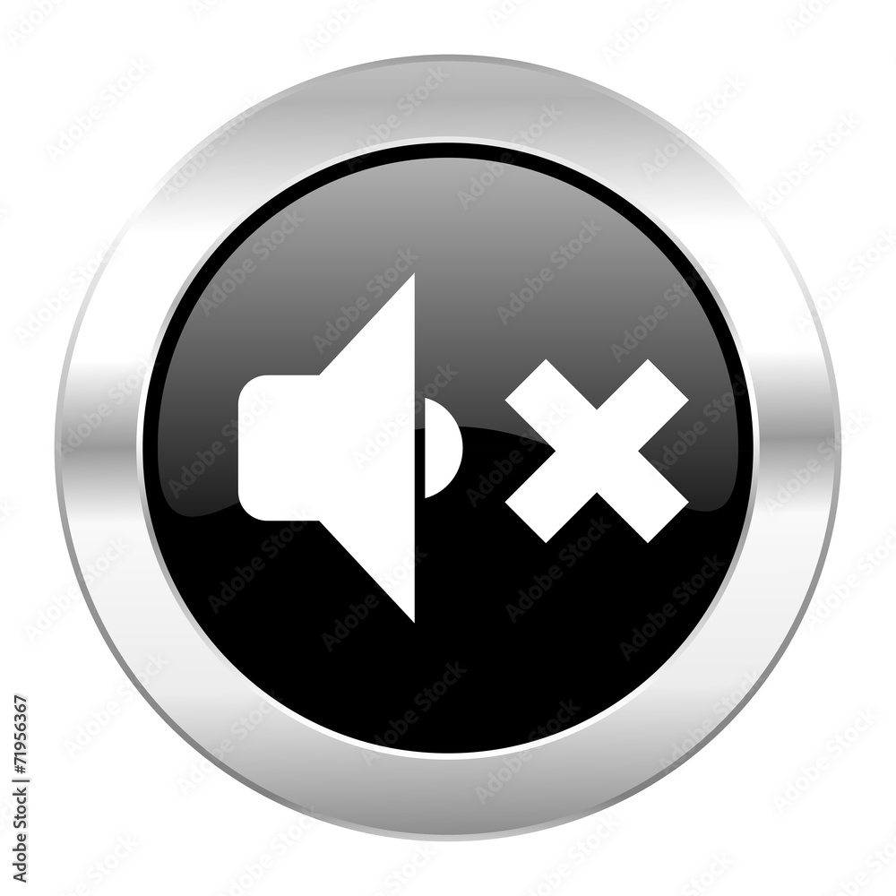 speaker volume black circle glossy chrome icon isolated speaker volume black circle glossy chrome icon isolated