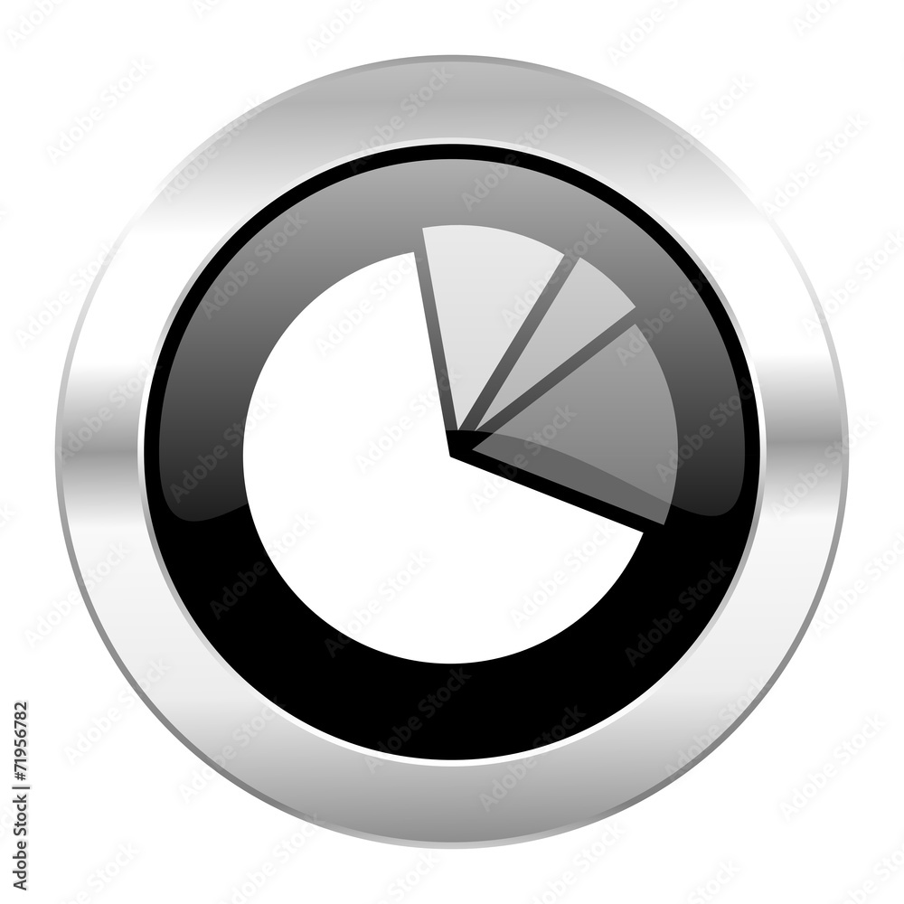 diagram black circle glossy chrome icon isolated diagram black circle glossy chrome icon isolated