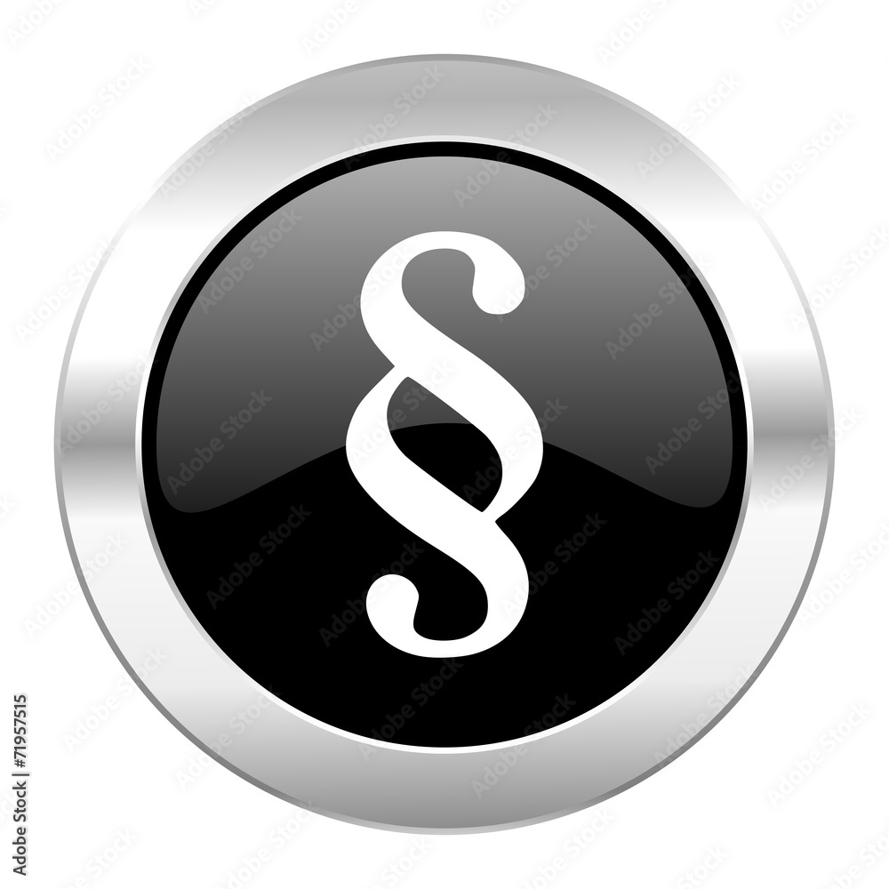paragraph black circle glossy chrome icon isolated paragraph black circle glossy chrome icon isolated