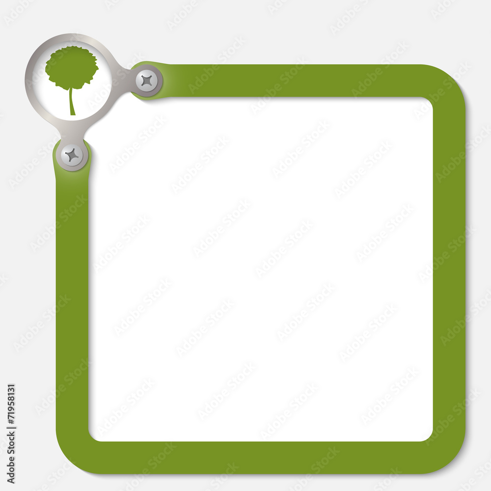 green frame for any text with tree symbol green frame for any text with tree symbol