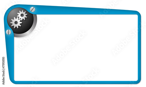 vector box for text with cogwheels