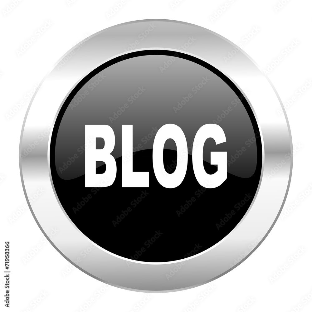 blog black circle glossy chrome icon isolated blog black circle glossy chrome icon isolated