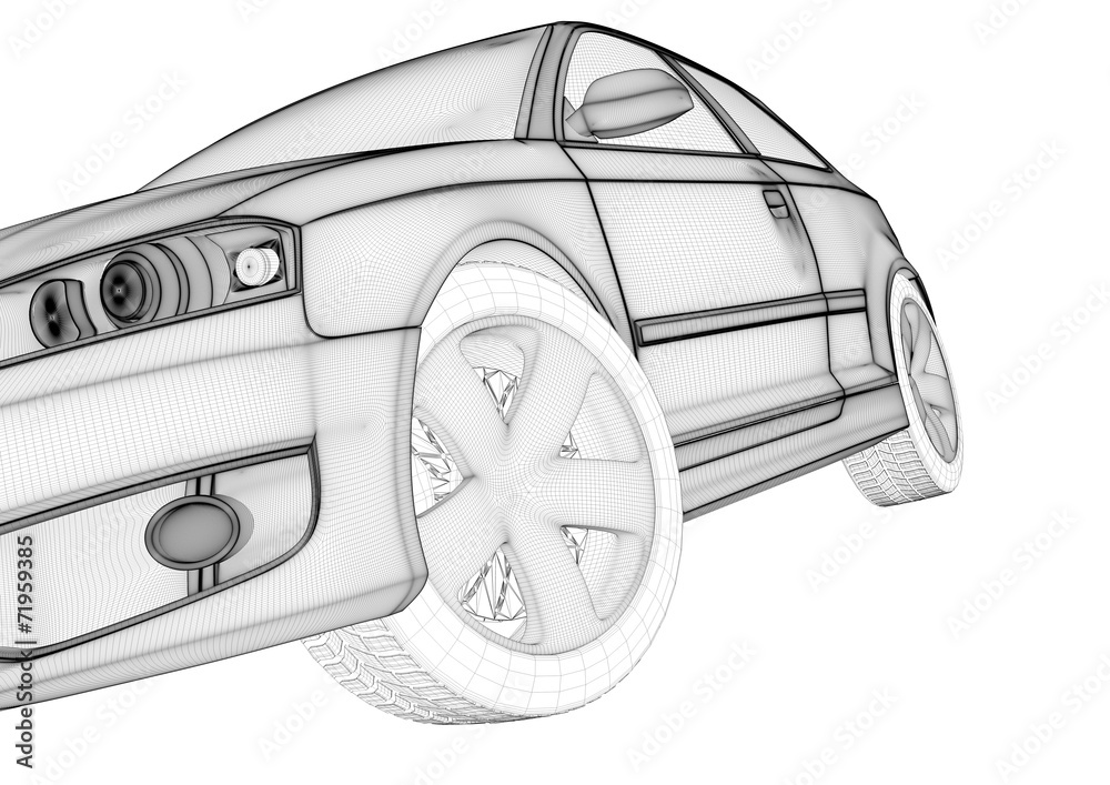 Fototapeta premium car project concept