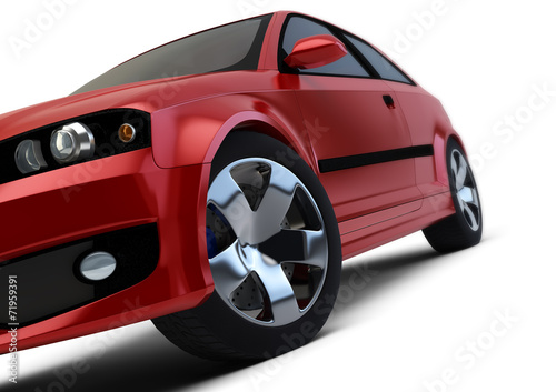 Red car render