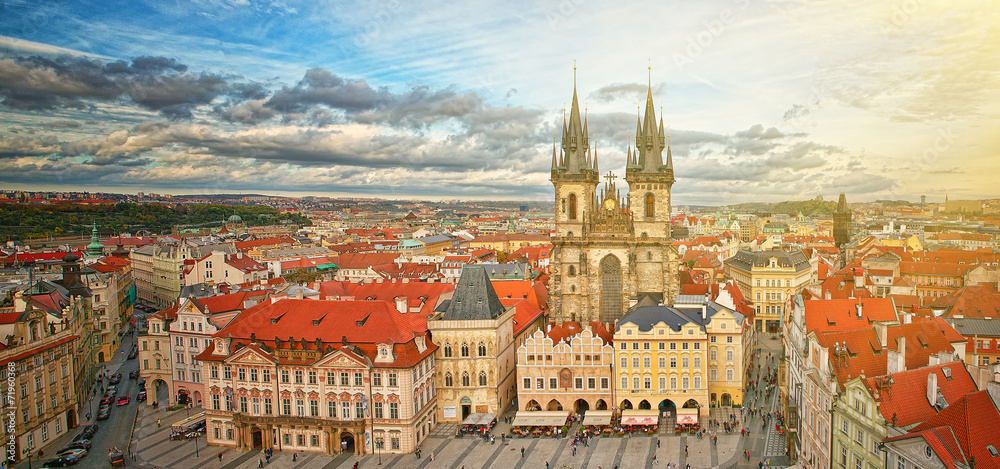 Naklejka premium Widok na stare miasto Praga,Czechy.