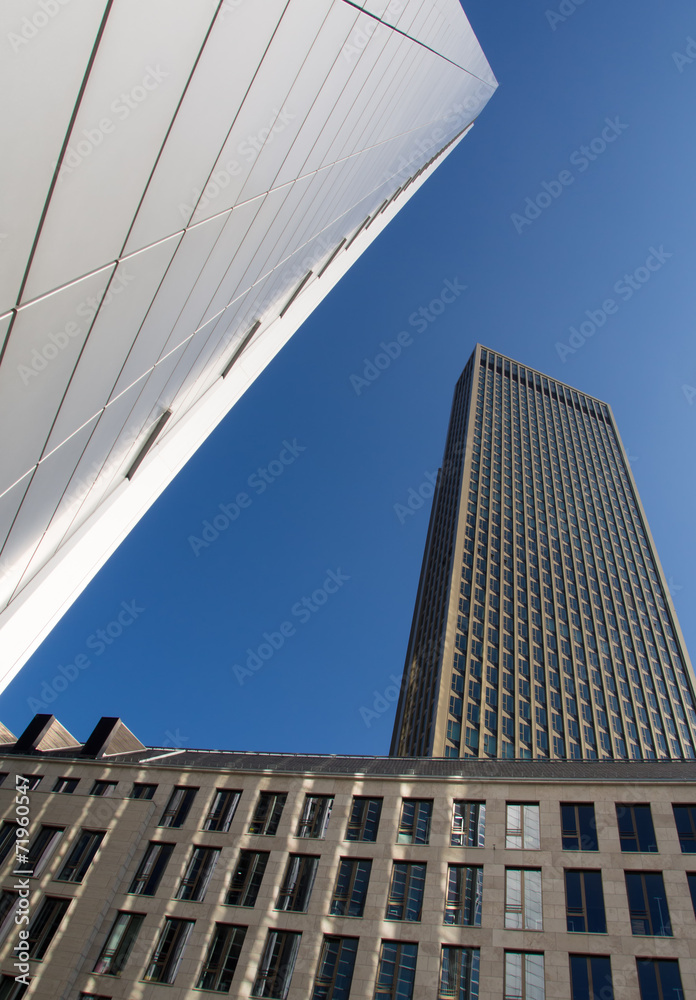 Business buildings in the exhibition site of Frankfurt, Germany Business buildings in the exhibition site of Frankfurt, Germany
