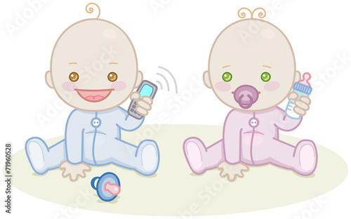 Baby with smart phone
