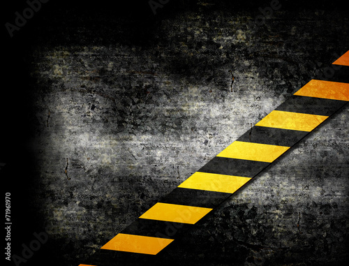 Under Construction with yellow stripes