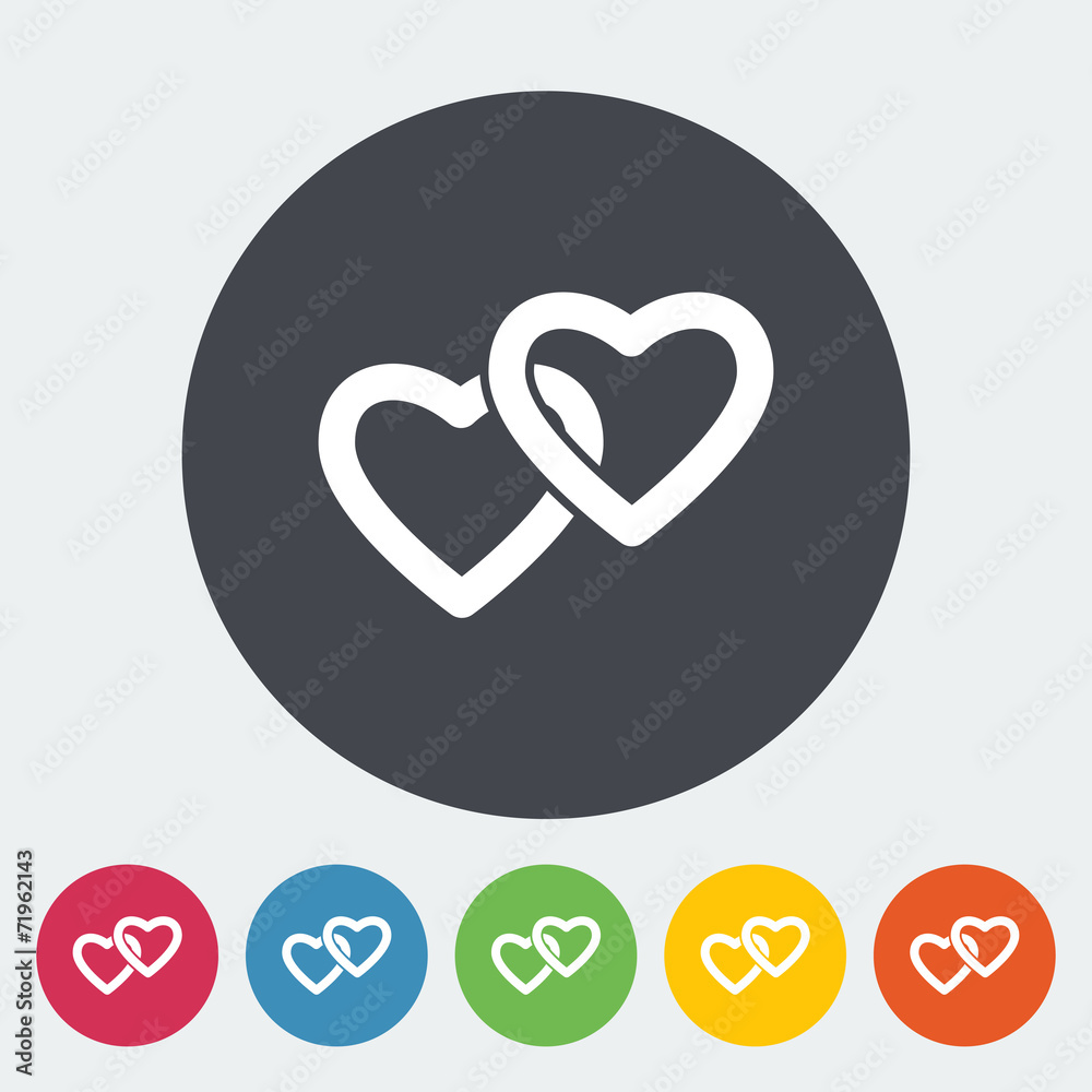 Heart flat icon Heart flat icon
