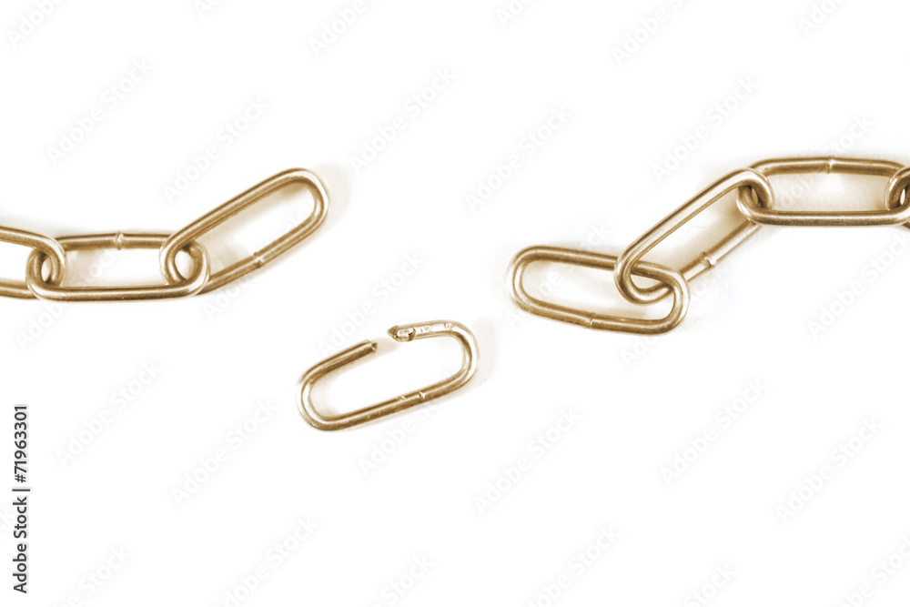Torn golden chain