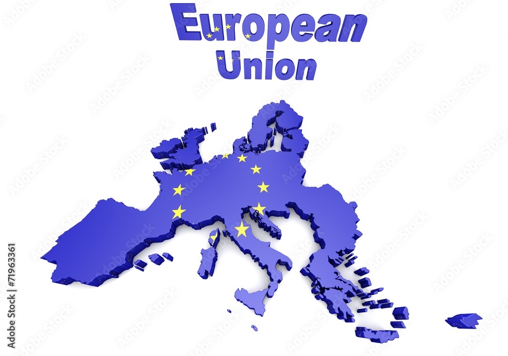 Obraz premium european countries 3d illustration