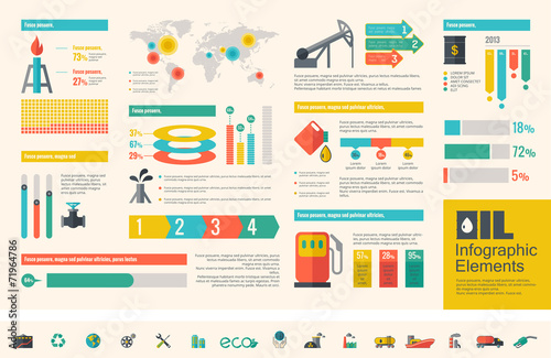 Oil Industry Infographic Template