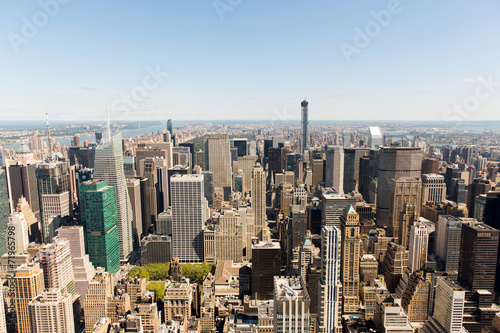 overhead view of new york city