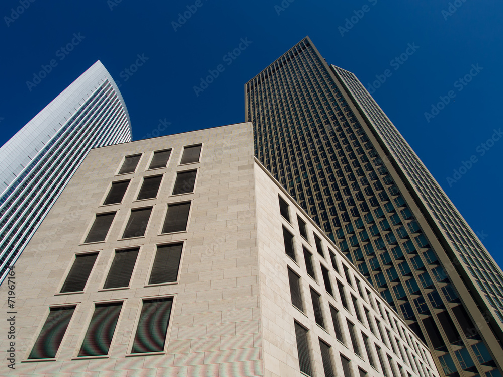 Business buildings in the exhibition site of Frankfurt, Germany