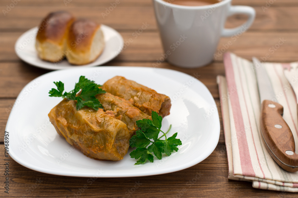 pies and stuffed cabbage