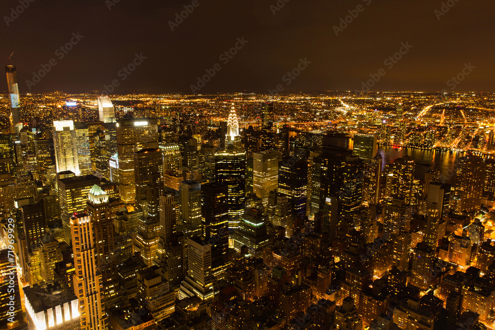 new york city manhattan at night