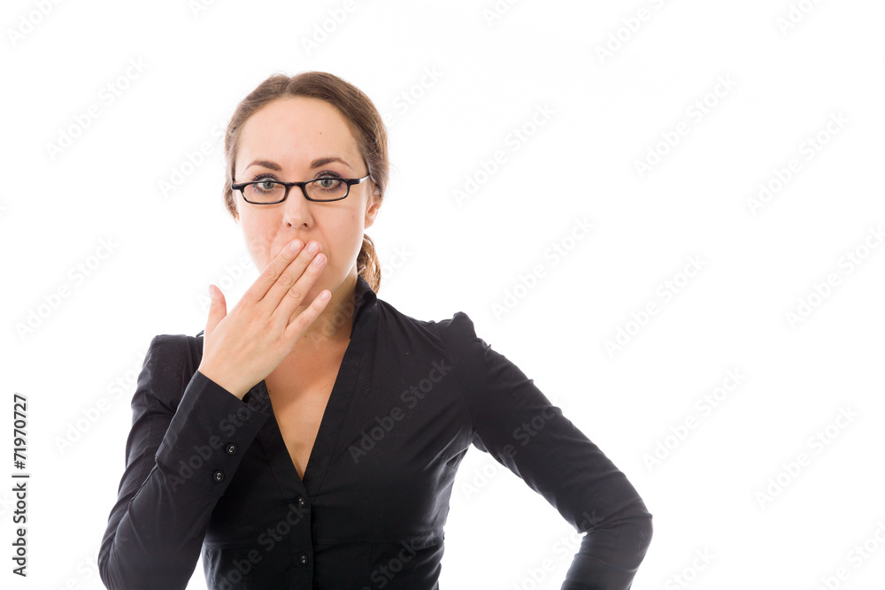 model isolated on plain background model isolated on plain background