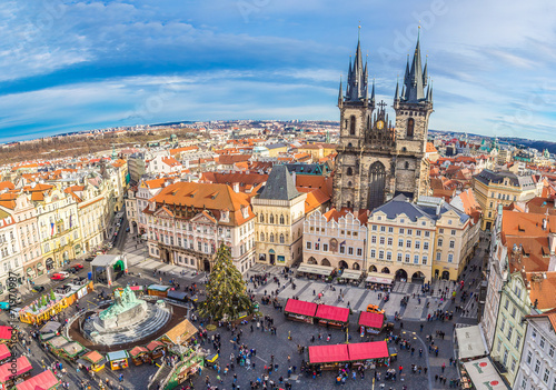 Vászonkép Panorama of Prague
