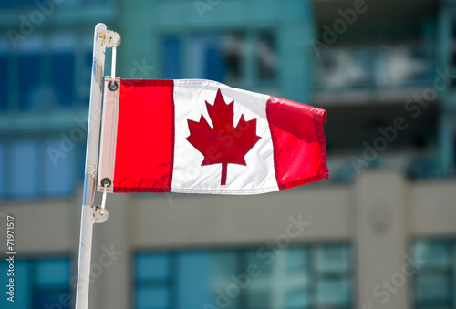 Small Canadian Flag Waving