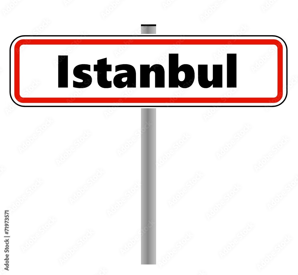 Istanbul dans un panneau de ville Istanbul dans un panneau de ville