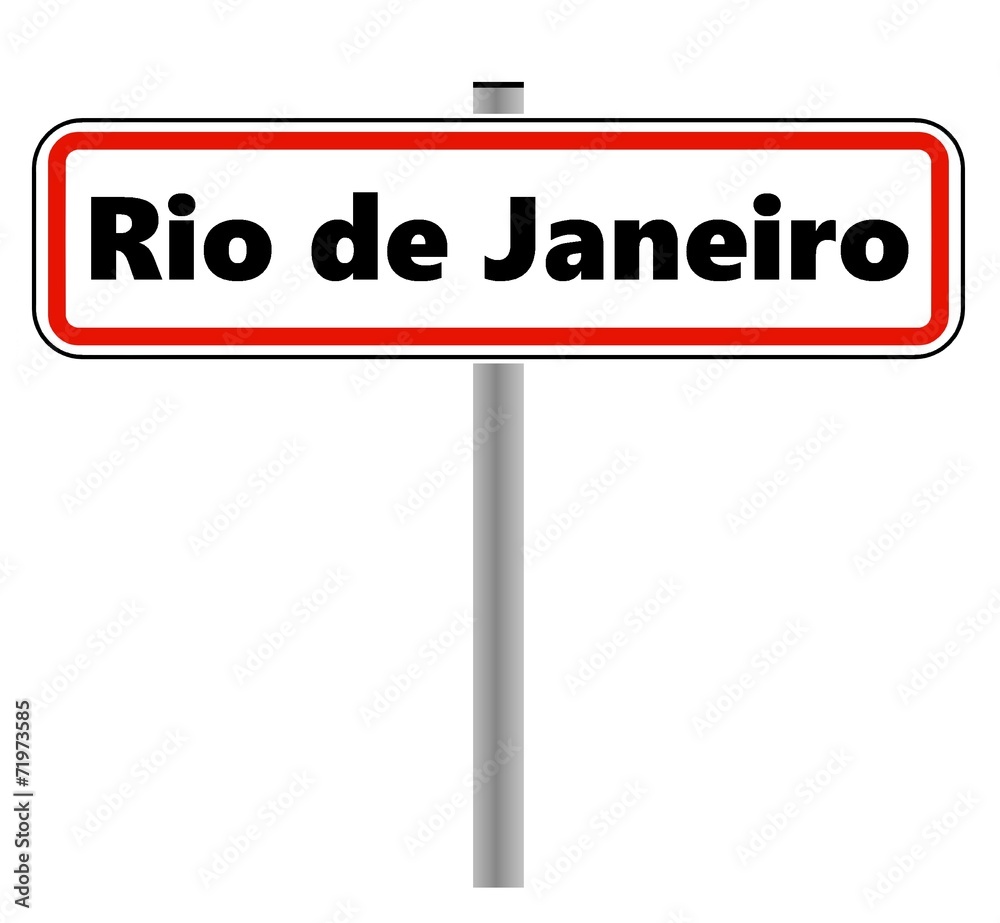 Rio de Janeiro dans un panneau de ville Rio de Janeiro dans un panneau de ville