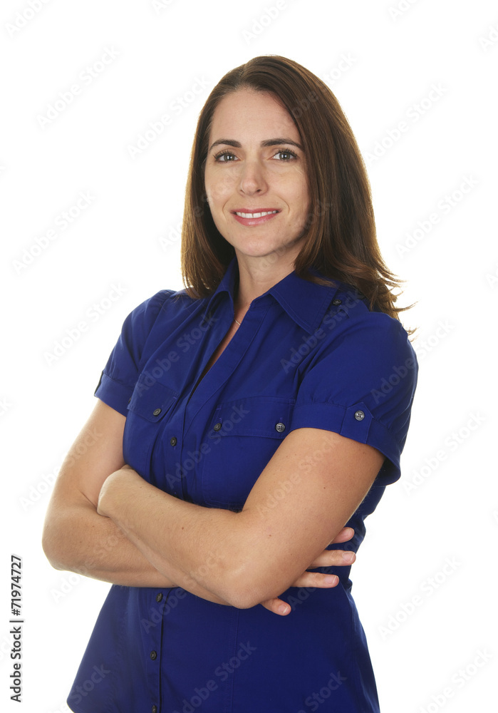 Confident Business Woman on White Background Confident Business Woman on White Background