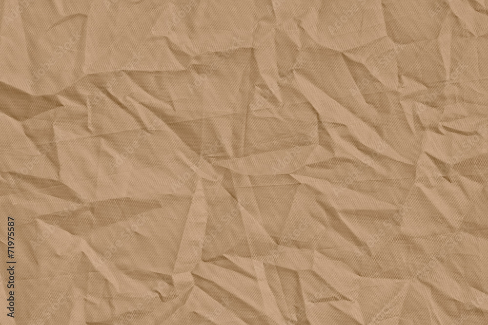 Obraz premium light brown crumpled fabric for background