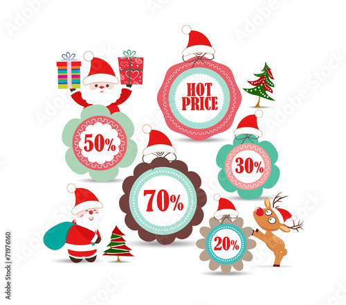 christmas labels and badges for sale