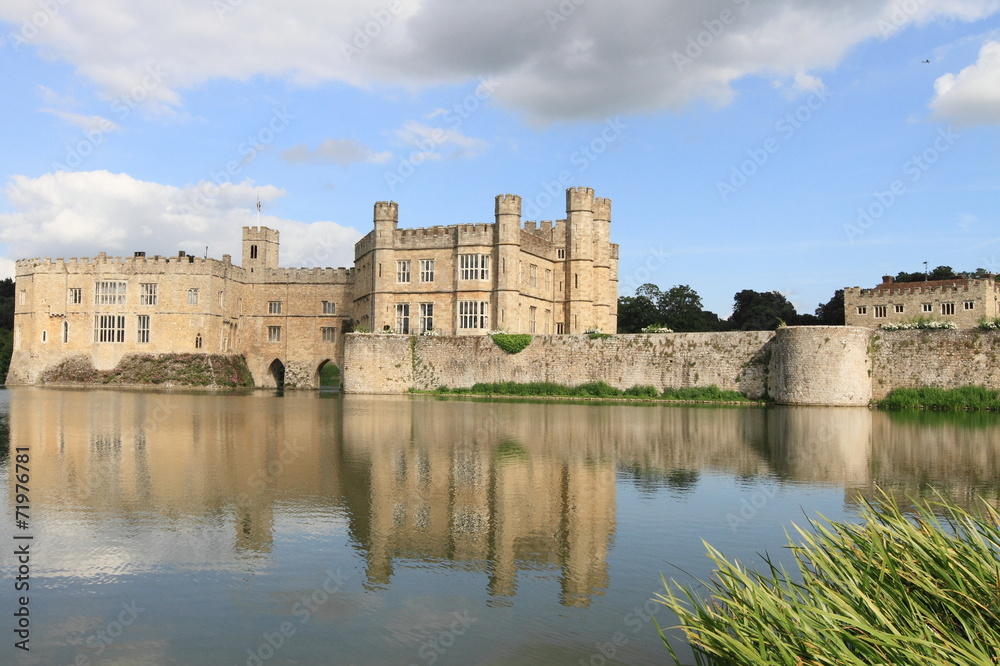 Leeds castle and reflection on lake