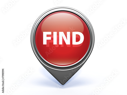 Free Download find pointer icon on white background - GFXLoad