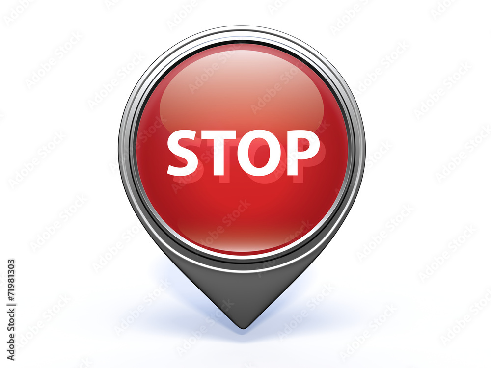stop pointer icon on white background stop pointer icon on white background